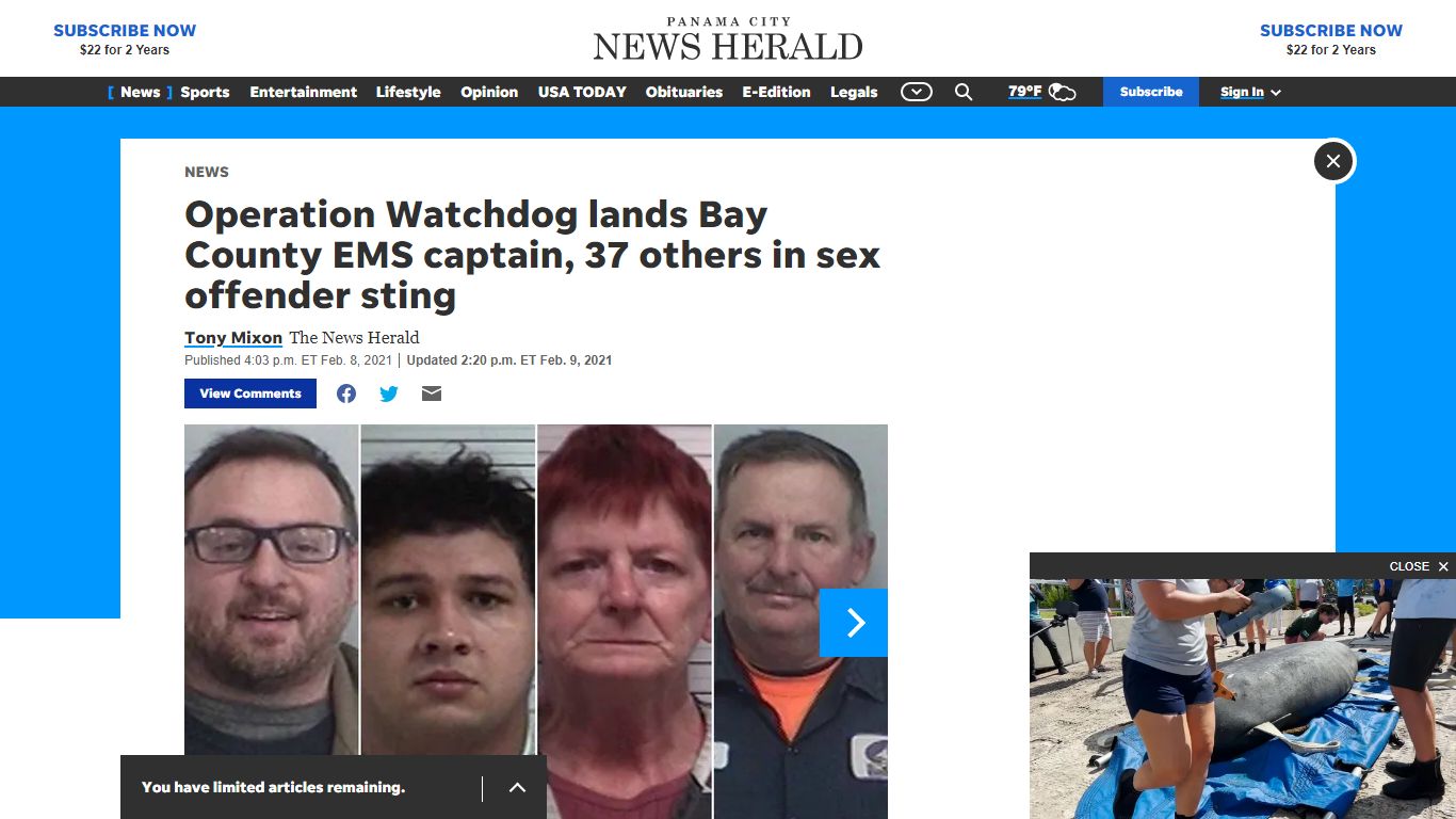 Bay County Florida EMS captain among 38 arrested in sex predator sting