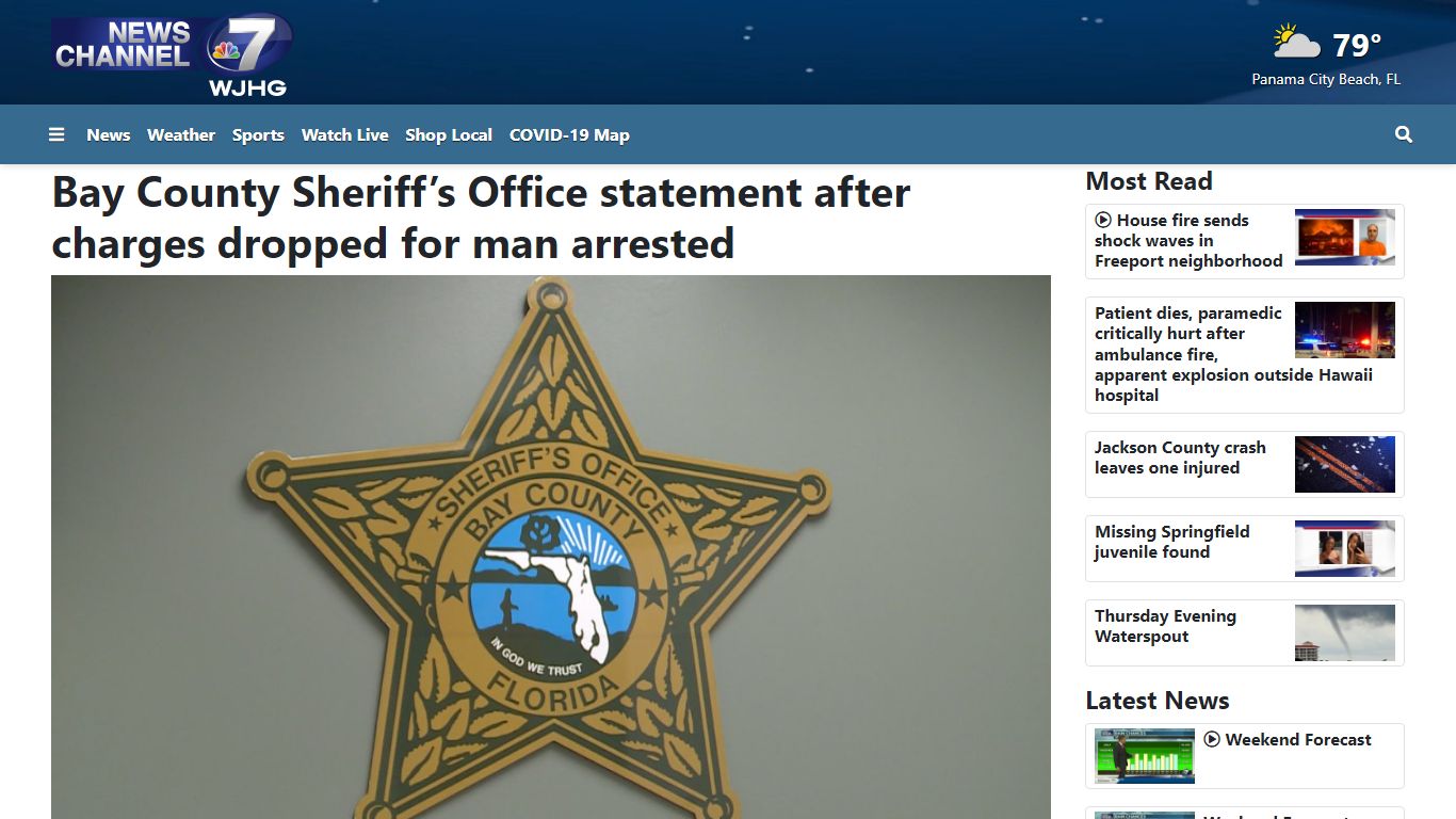 Bay County Sheriff’s Office statement after charges dropped ... - WJHG